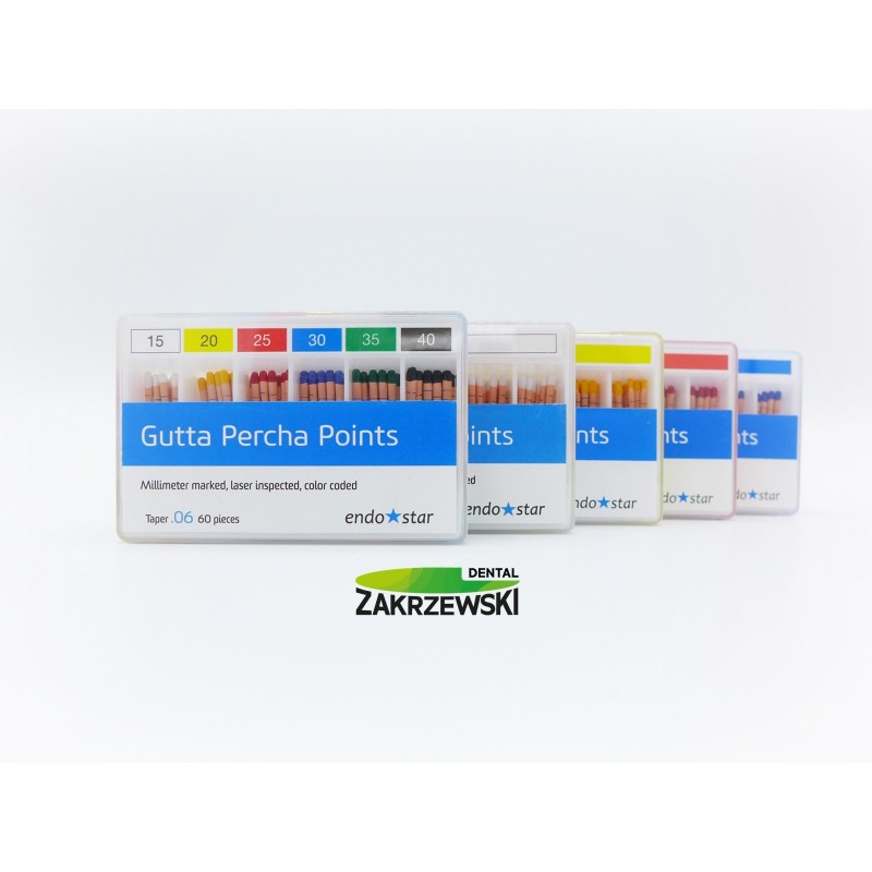 Откалиброванная гуттаперча Taper 06 op. 60 шт. Endostar