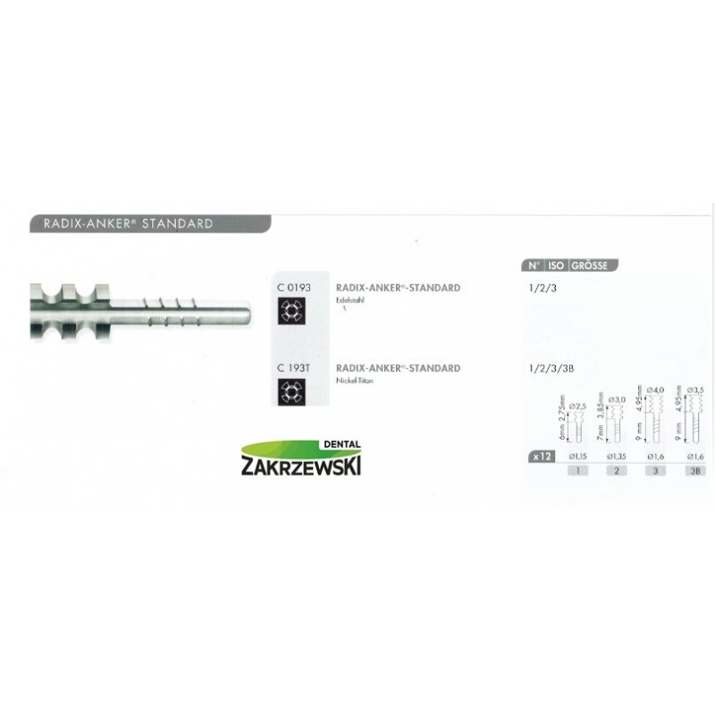 Radix-Anker Standard C193T lub Long C0261 1szt. Maillefer