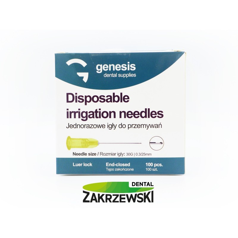Иглы для промывки каналов 0, 3x25 мм.op.100 шт. Genesis