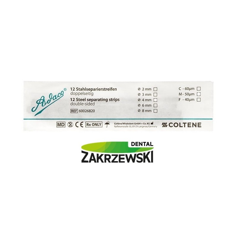 Металлические абразивные полоски 6 мм.op.12шт. Adaco
