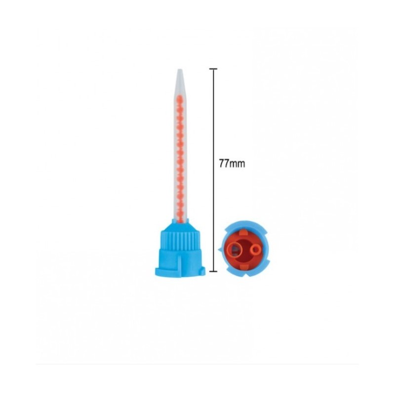 Смешивающий наконечник 4: 1 сине-оранжевый Dentaline