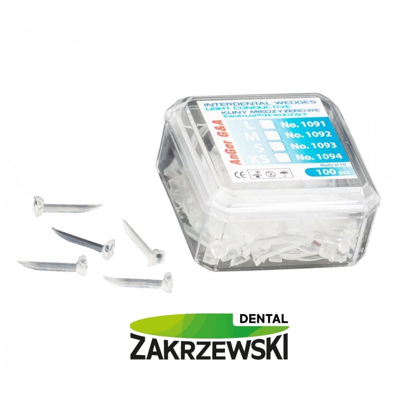 Прозрачные пластиковые клинья op. 100 шт. Anger