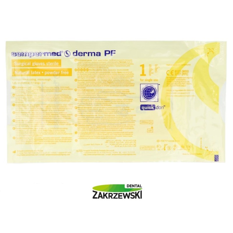 Хирургические перчатки стерильные без порошка op.1 para Semper