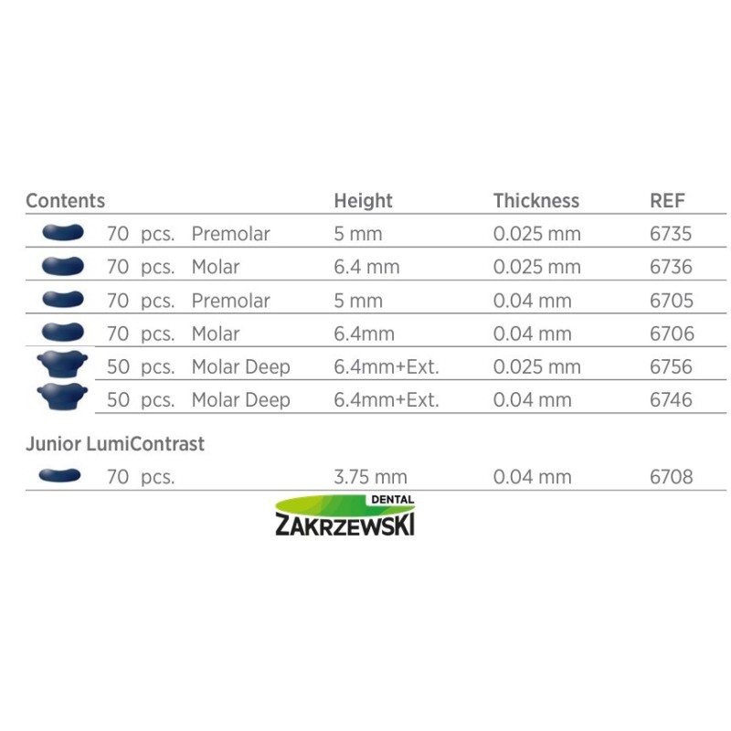 Quickmat LumiContrast paski gr. 0,04 mm. 6705 6706 op.70 шт.