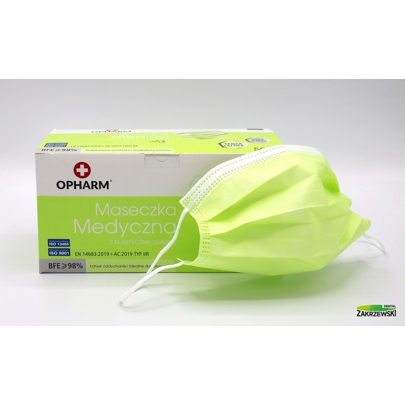 Хирургические маски 3-слойные, цветные op.50 шт. Opharm