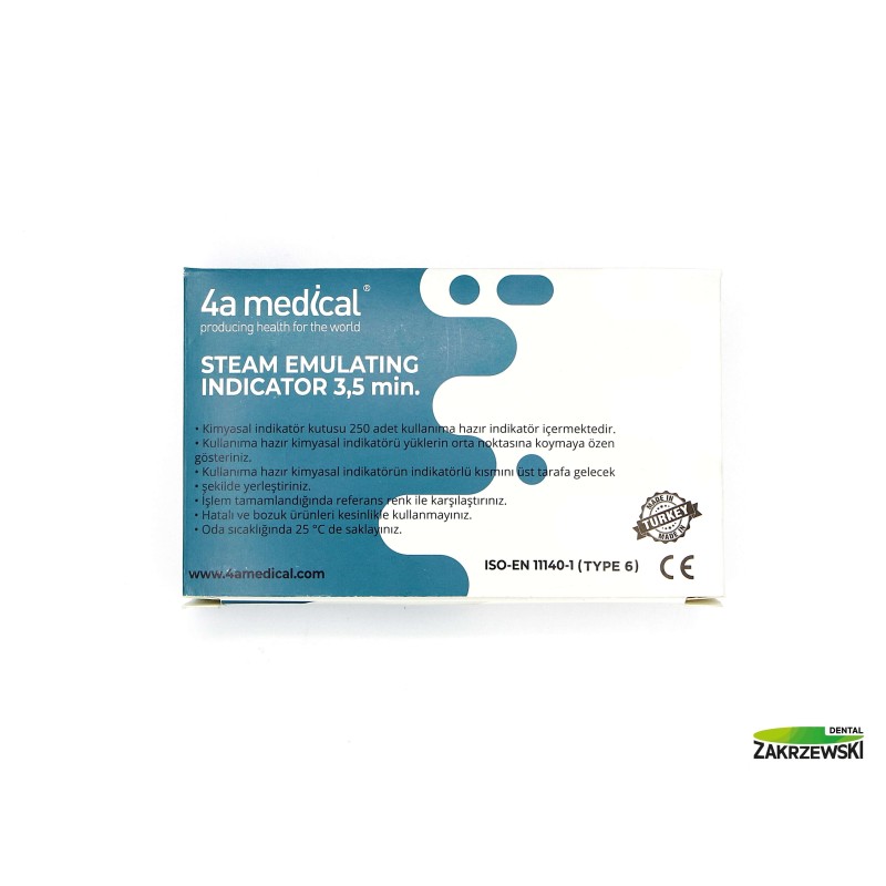 Полоски для контроля стерилизации класс 6 op. 250 шт. 4a medical