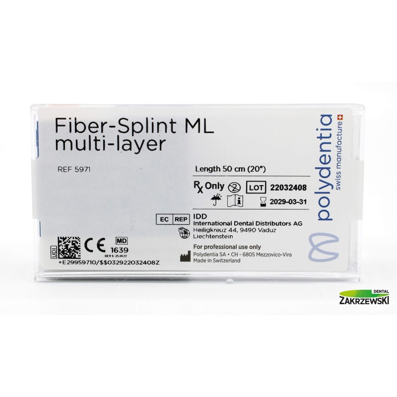 Fiber Splint Multi-Layer 5971 szer. 4 mm. длина 50 см. Polydentia