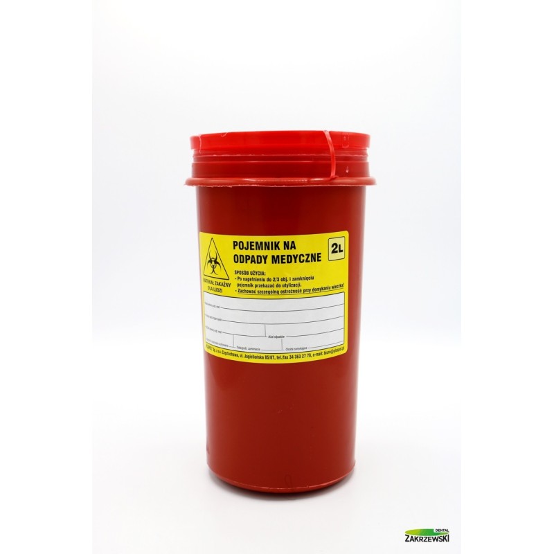 Контейнер для использованных игл и шприцев. 2л.