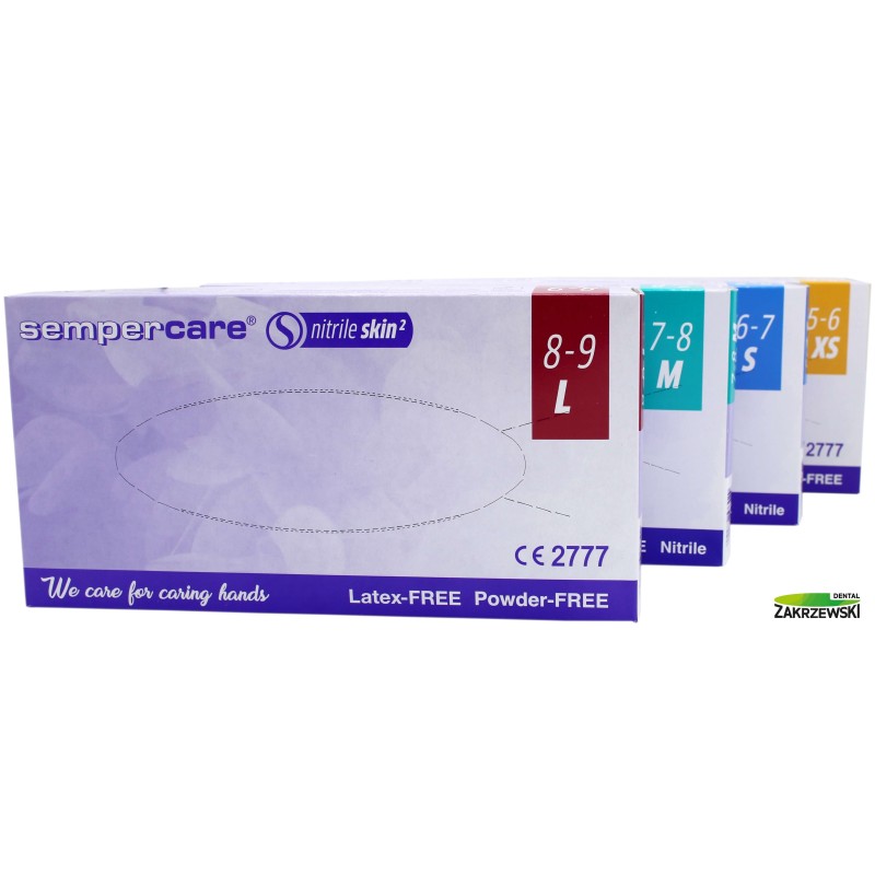 Перчатки нитриловые фиолетовые Skin op. 200 шт. Земпер