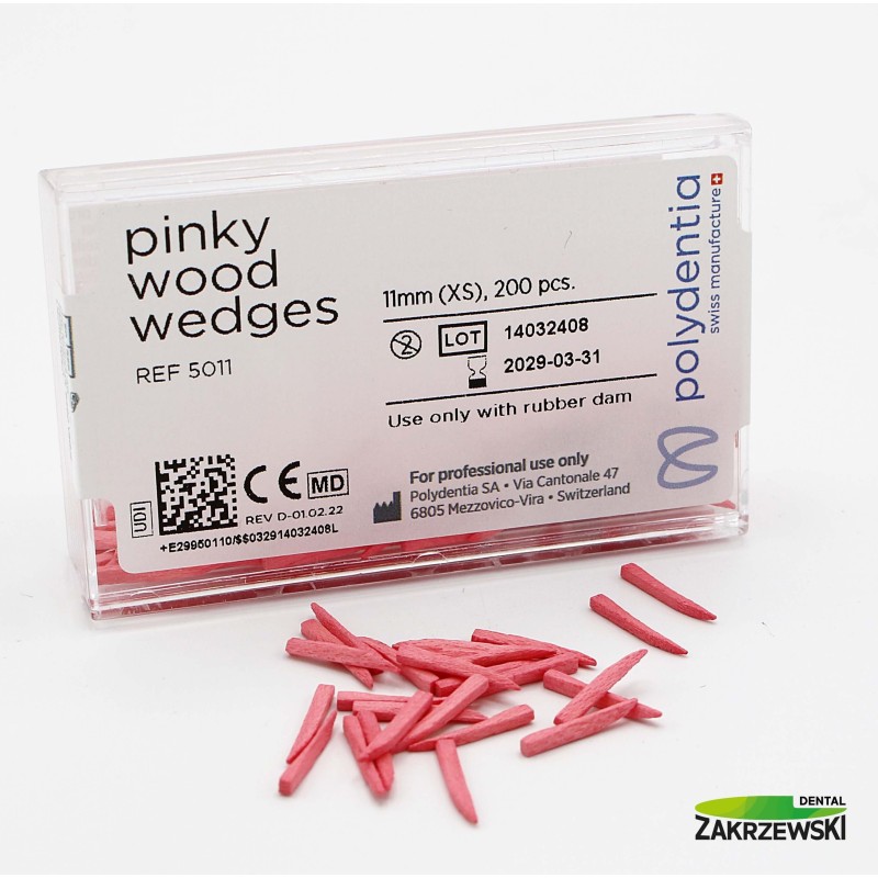 Деревянные клинья розовые 5011 op. 200 шт. Polydentia