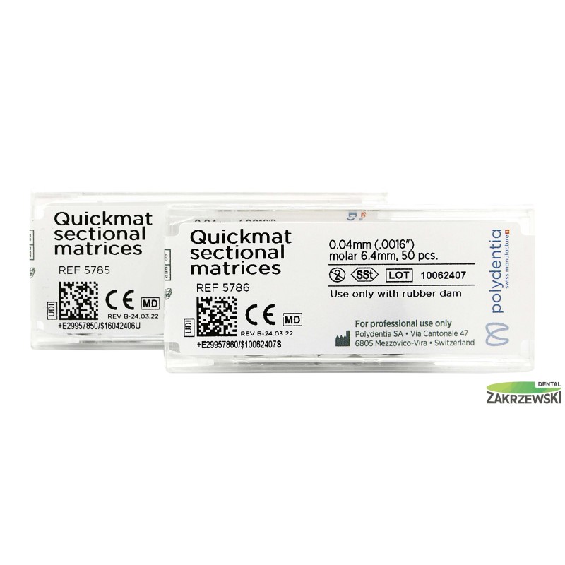 Quickmat полоски толщиной 0,04 мм. 5785 5786 op. 50 шт. Polydentia