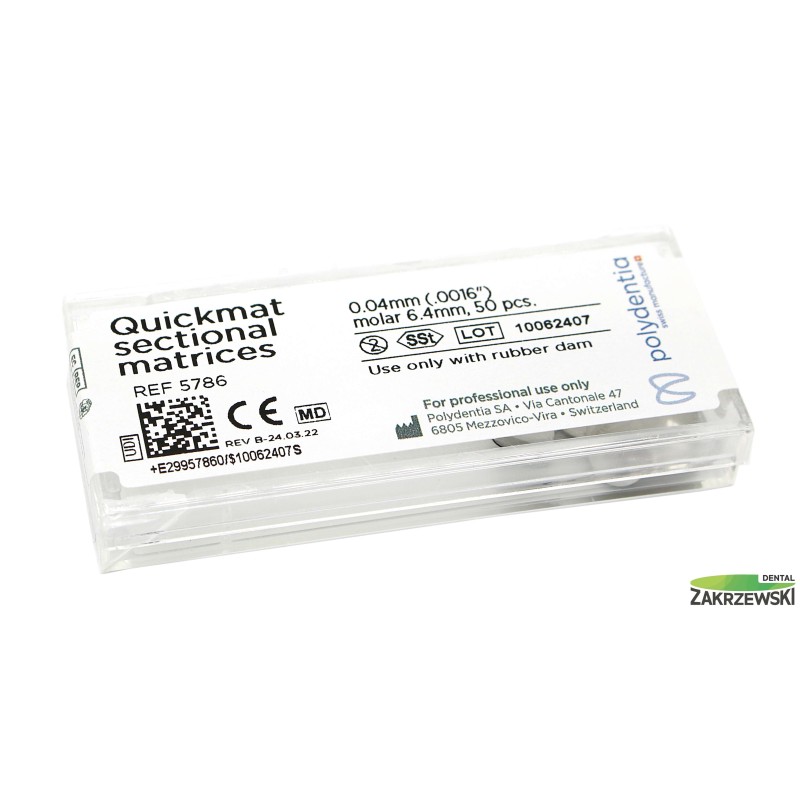 Quickmat полоски толщиной 0,04 мм. 5785 5786 op. 50 шт. Polydentia