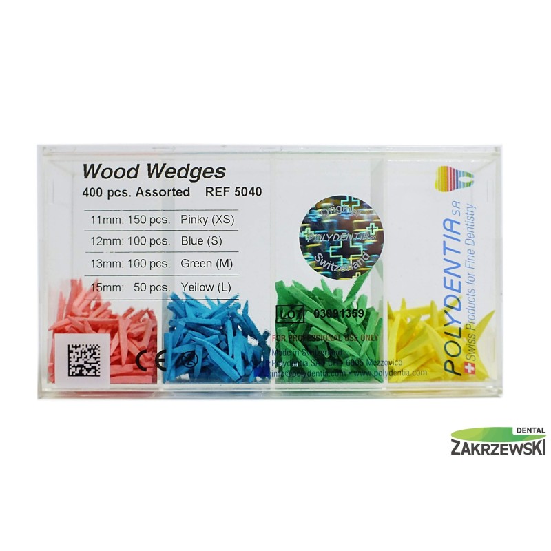 Деревянные клинья POLYDENTIA ASS 400шт