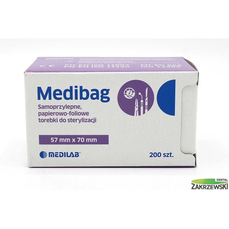 Стерилизационные пакеты 5,7 x 7 см op.200шт. Medilab