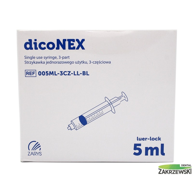 Шприцы с резьбой 5мл Diconex op. 100шт. Набросок