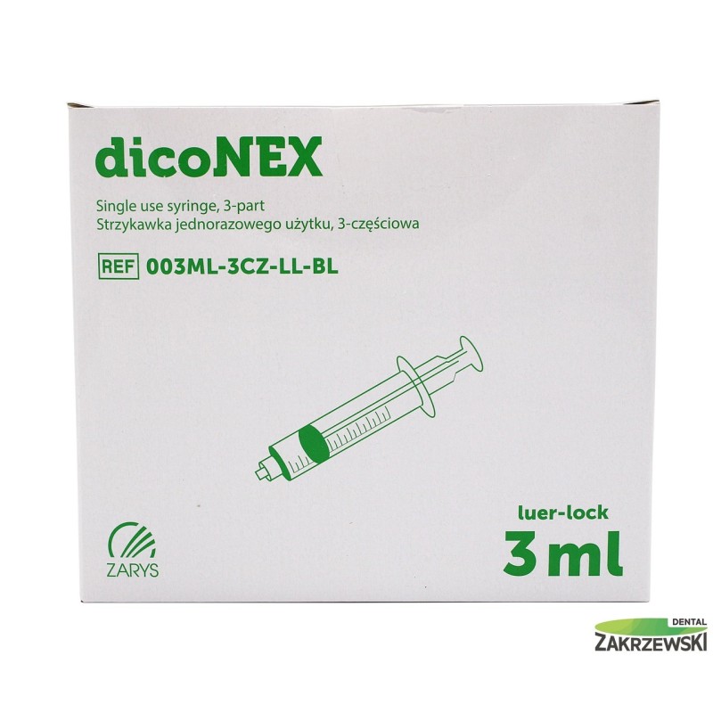 Шприцы с резьбой 3мл Diconex op.100 шт. Набросок