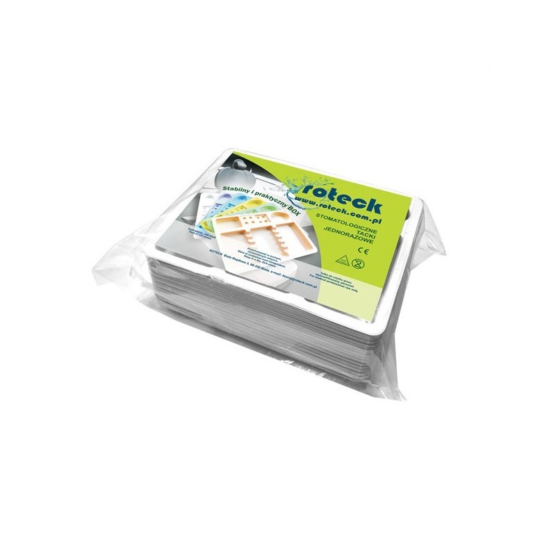 Одноразовые пластиковые лотки белый op.100шт. Roteck