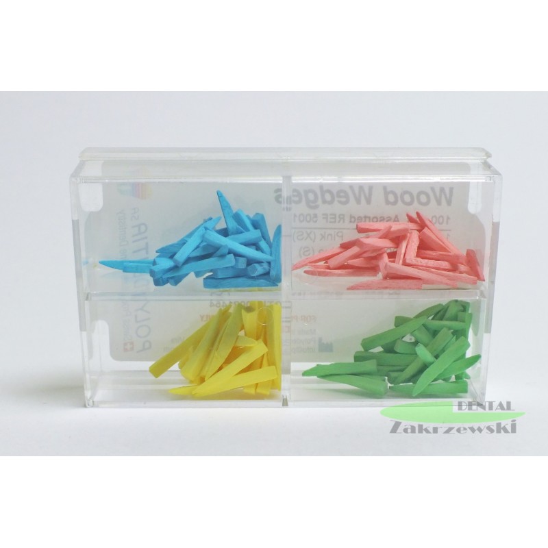 Деревянные клинья polydentia assort. 5001 ОП.100 шт.(4 X 25)