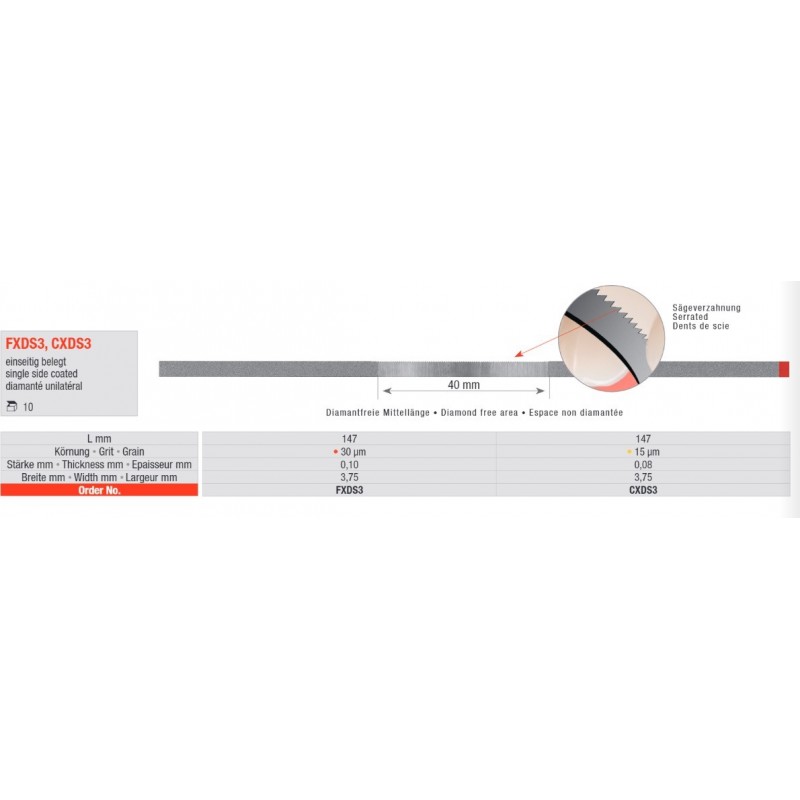 Алмазная абразивная лента с шариком op.1шт. Эдента